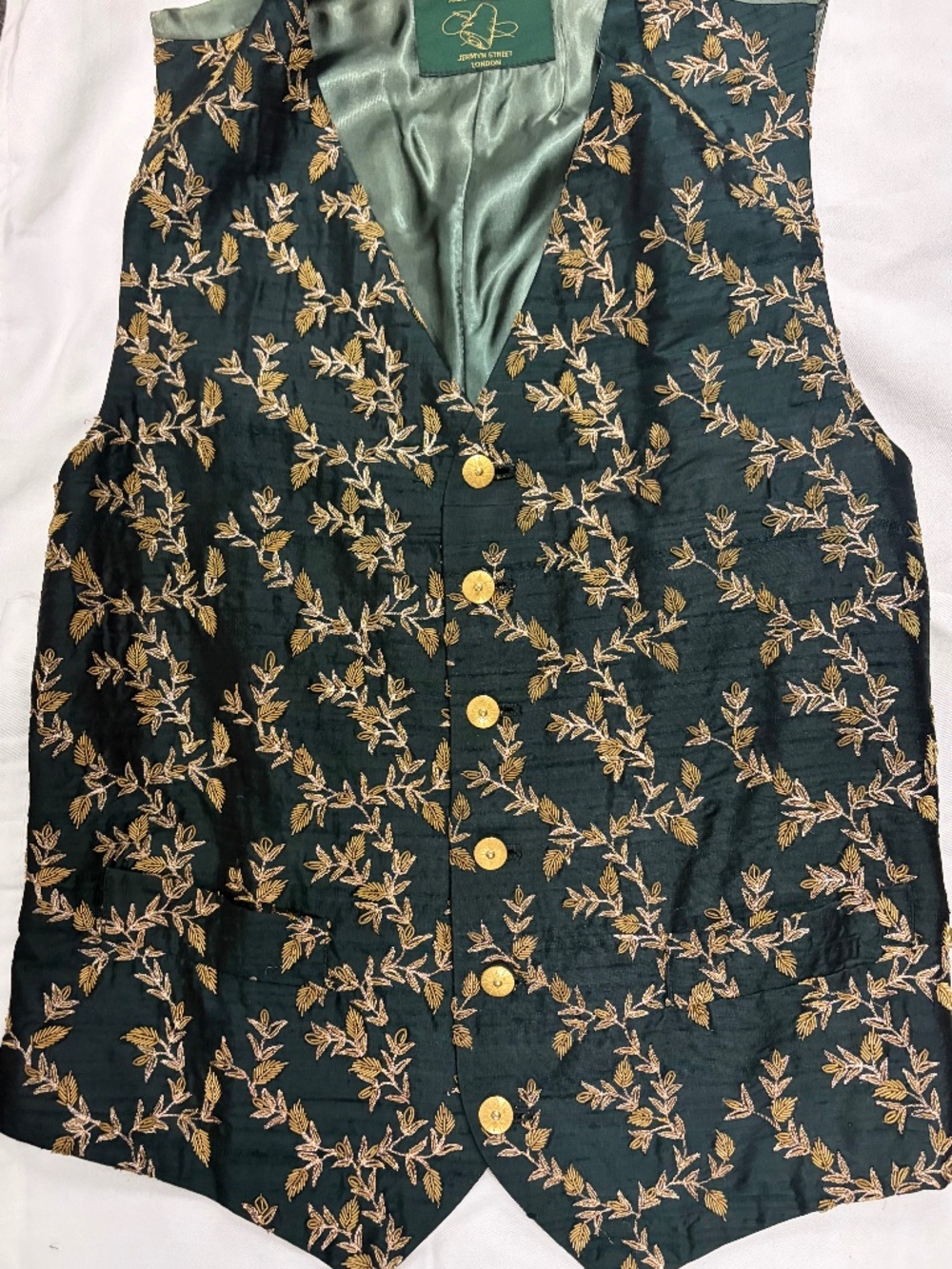 Men’s Gold embroidered vest